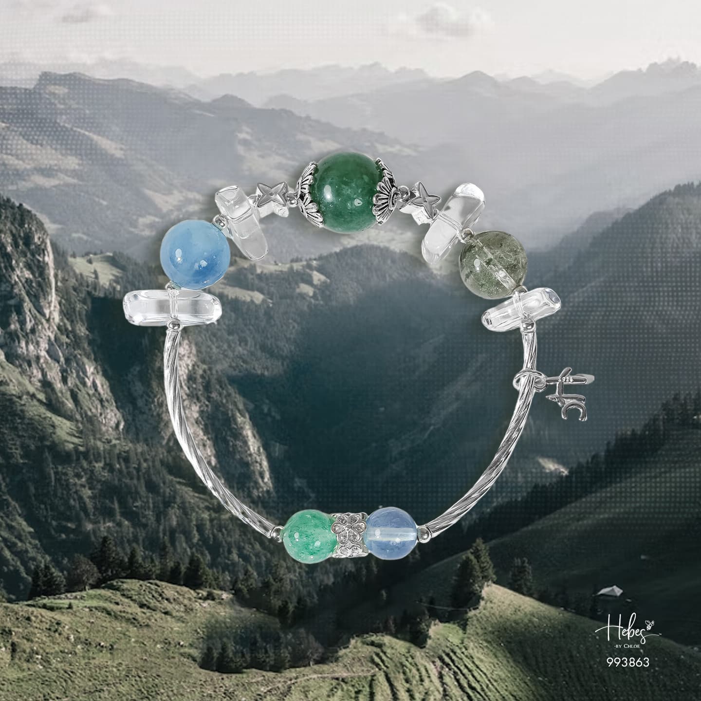 Summer Retreat Green Strawberry Quartz Bracelet 993863