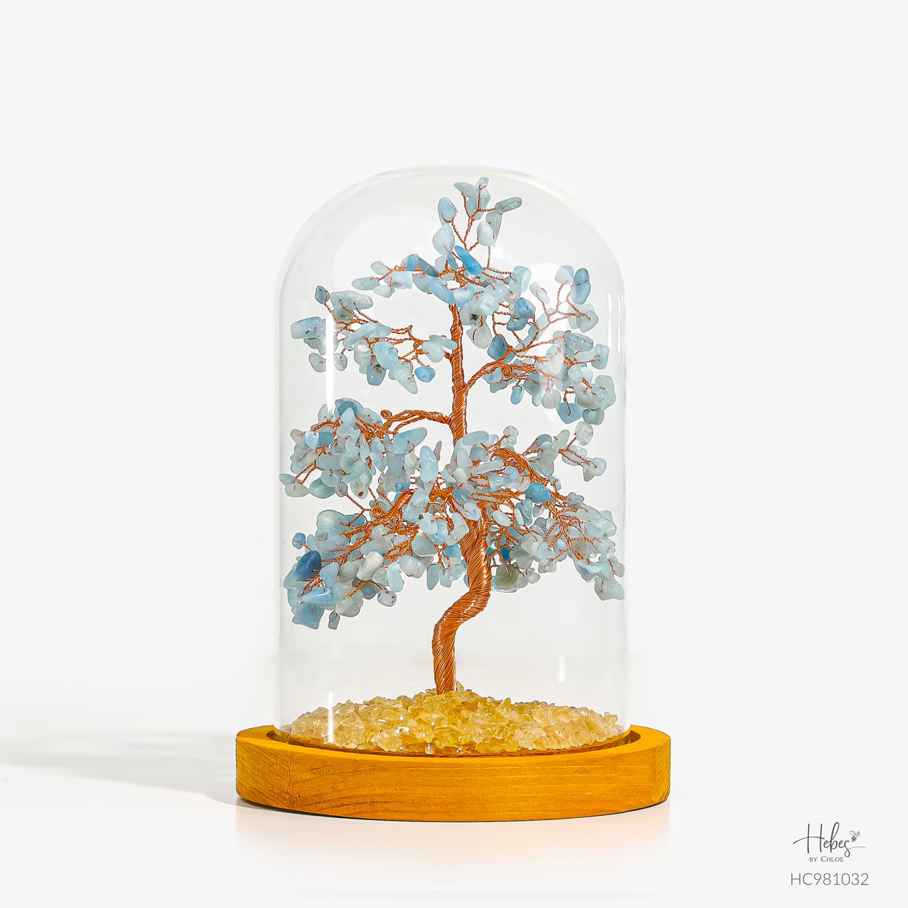 Hebes Feng Shui Tree Aquamarine Medium HC981032